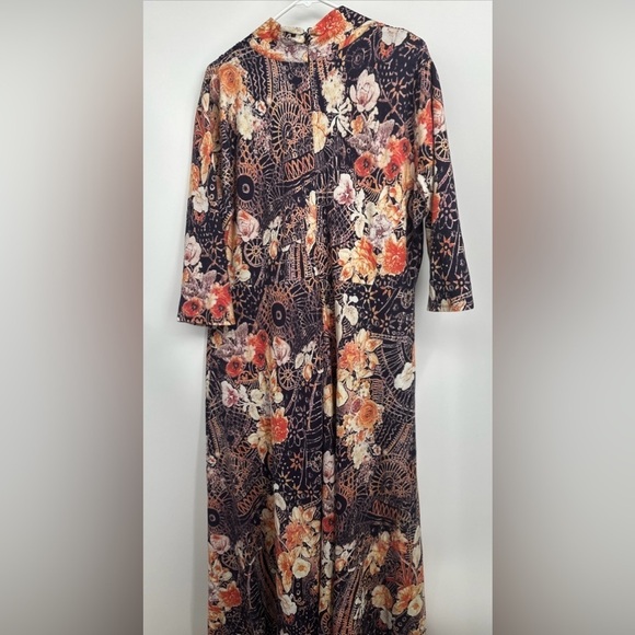Soft Surroundings Size XL Adamaris Dress long 3/4 sleeve maxi v-neck - Picture 5 of 5